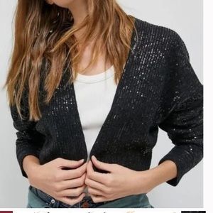 Anthropologie Maeve Sequin Cardigan Size XS/S